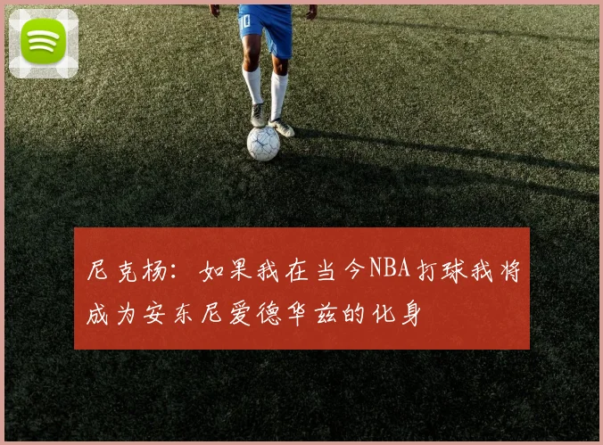 尼克杨：如果我在当今NBA打球我将成为安东尼爱德华兹的化身